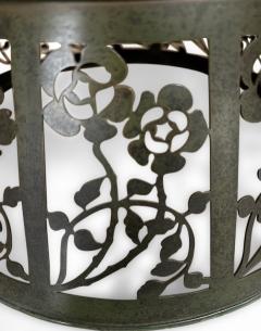 American Mission style bronze green patina table lamp - 4655989