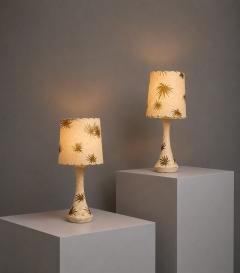 American Modern Atomic Age Table Lamps Chalkware Fiberglass USA 1950s - 4692606