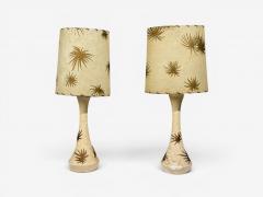 American Modern Atomic Age Table Lamps Chalkware Fiberglass USA 1950s - 4692607