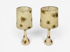 American Modern Atomic Age Table Lamps Chalkware Fiberglass USA 1950s - 4692608
