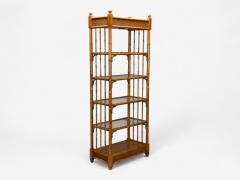 American Modern Bamboo Wood Etageres USA 1980s - 4323463