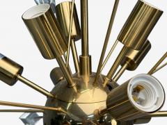 American Modern Brass Lucite Sputnik Chandelier USA 1980s - 4293202