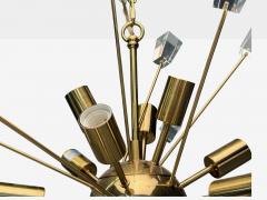 American Modern Brass Lucite Sputnik Chandelier USA 1980s - 4293203