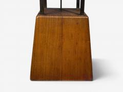 American Modern Cage Form Table Lamp Walnut Brass USA 1960s - 4696069