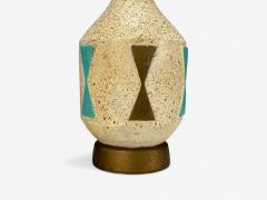 American Modern Chalkware Metal Table Lamps USA 1950s - 4348018