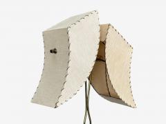 American Modern Floor Lamp Walnut Brass Vellum USA 1950s - 4651526