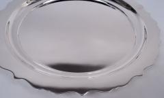 American Modern Georgian Sterling Silver Piecrust Tray - 4190329