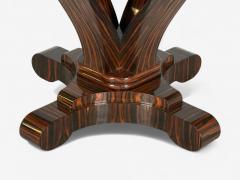American Modern Macassar Ebony Shagreen Brass Table USA 2010s - 4399145