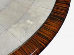 American Modern Macassar Ebony Shagreen Brass Table USA 2010s - 4399148