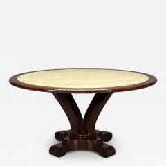 American Modern Macassar Ebony Shagreen Brass Table USA 2010s - 4400964
