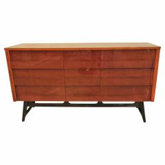 American Modern Mahogany and Ebonized Nine Drawer Chest - 4161639