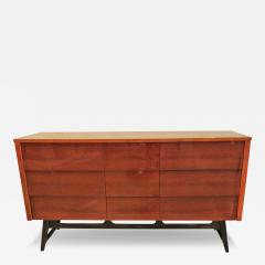 American Modern Mahogany and Ebonized Nine Drawer Chest - 4166379