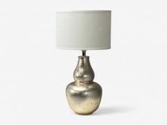American Modern Mercury Glass Fabric Table Lamps USA 1950s - 4341374
