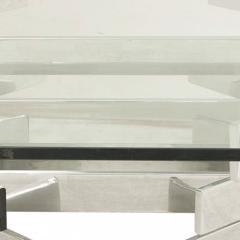 American Modern Octagonal Chrome and Glass Coffee Table - 4664070
