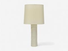 American Modern Plaster Faux Bois Table Lamp USA 1970s - 4318697
