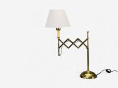 American Modern Polished Brass Adjustable Table Lamps USA 1980s - 4291445