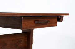 American Modern Studio Craft Sculpted Walnut Executive Desk - 2525836