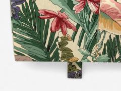 American Modern Tropical Fabric Monumental Custom Sofa USA 20th c  - 4380213