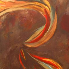 American Multicolored Flame Abstract Painting - 3174833