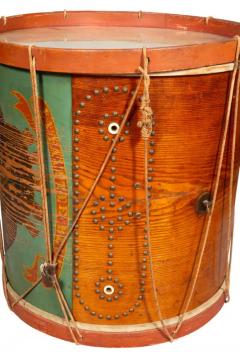 American Painted Ash Drum Now A Table - 4139051