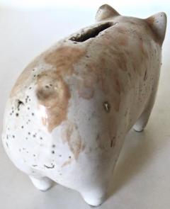 American Pottery Pig Bank Circa 1880 s - 2756210