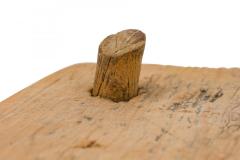 American Provincial Rustic Square Wooden Farm Stool - 4675684