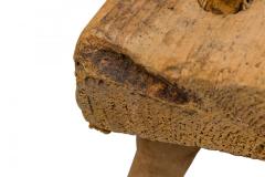 American Provincial Rustic Square Wooden Farm Stool - 4675685