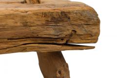 American Provincial Rustic Square Wooden Farm Stool - 4675687