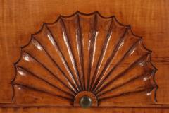 American Queen Anne Style Tiger Maple Lowboy Chest of Drawers - 719372