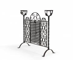 American Renaissance Style Wrought Iron Fire Screen - 4199203