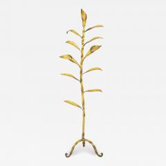 American Rustic Country Painted Metal Leaf Floor Lamp - 1393971