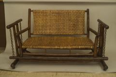 American Rustic Old Hickory Porch Glider Loveseat  - 558598