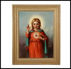 American School 19th Century Jesus Christ as A Baby Child Oil Painting - 3880466