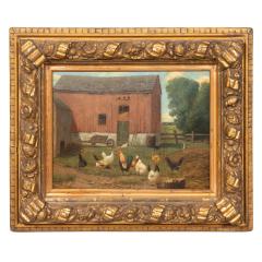 American School Oil on Panel Farm Scene - 4134070