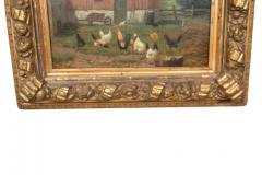 American School Oil on Panel Farm Scene - 4134212