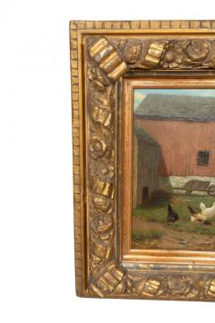 American School Oil on Panel Farm Scene - 4134257