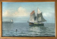 American School Sailboats off the Lighthouse  - 4792303