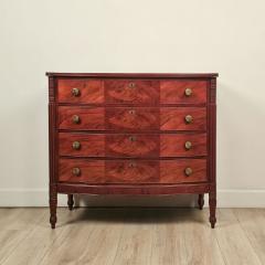 American Sheraton Bowfront Inlaid Chest Probably Massachusetts circa 1815 - 4346173