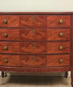 American Sheraton Bowfront Inlaid Chest Probably Massachusetts circa 1815 - 4346175