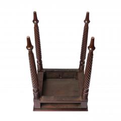 American Sheraton Mahogany One Drawer Stand on Rope Turned Legs 1810 15 - 2326532