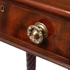 American Sheraton Mahogany One Drawer Stand on Rope Turned Legs 1810 15 - 2326545