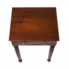 American Sheraton Mahogany One Drawer Stand on Rope Turned Legs 1810 15 - 2326548