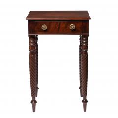 American Sheraton Mahogany One Drawer Stand on Rope Turned Legs 1810 15 - 2326572
