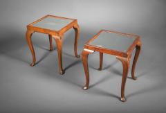 American Side Tables with Mirrored Tops - 3768360
