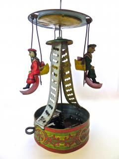 American Tin Toy Clockwork Carousel Circa 1895 - 156694