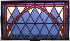American Victorian Blue Leaded Glass Windows - 4201743