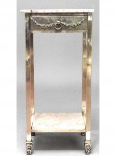 American Victorian Brass and Marble End Table - 4661221