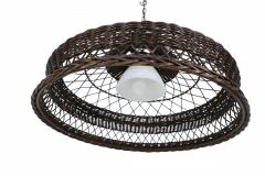 American Victorian Brown Wicker Chandelier - 3172242
