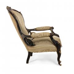 American Victorian Ebonized Arm Chair - 1404195