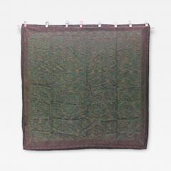 American Victorian Green Floral Silk Table Cover - 4709175
